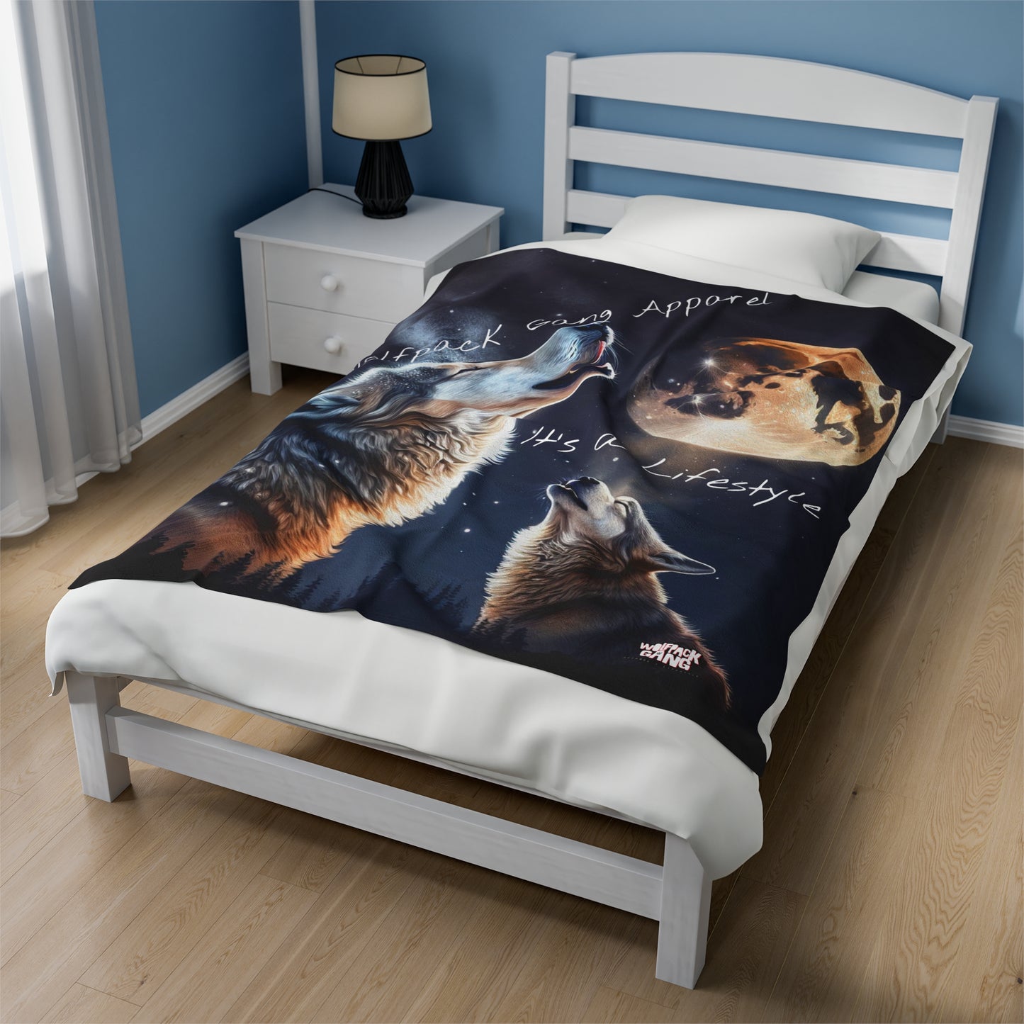 Velveteen Wolfpack Plush Blanket