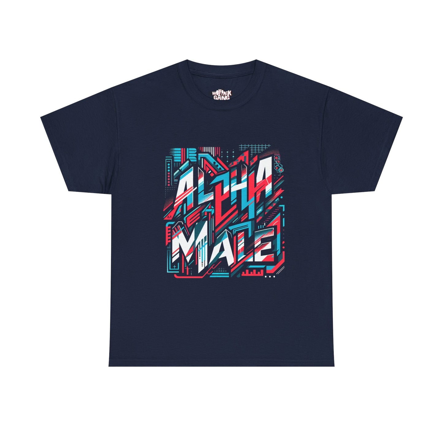 Alpha Male Heavy Cotton Tee - Retro Arcade Style Graphic Tee
