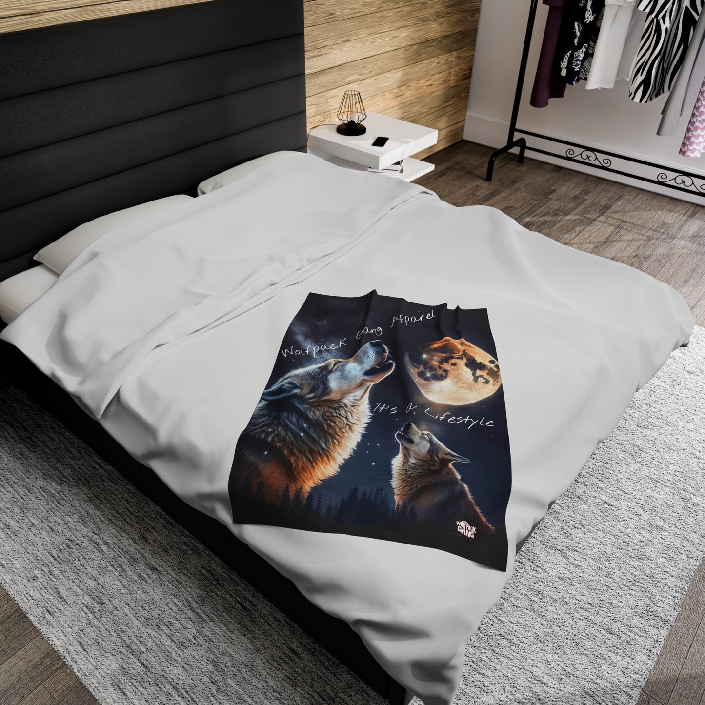 Velveteen Wolfpack Plush Blanket