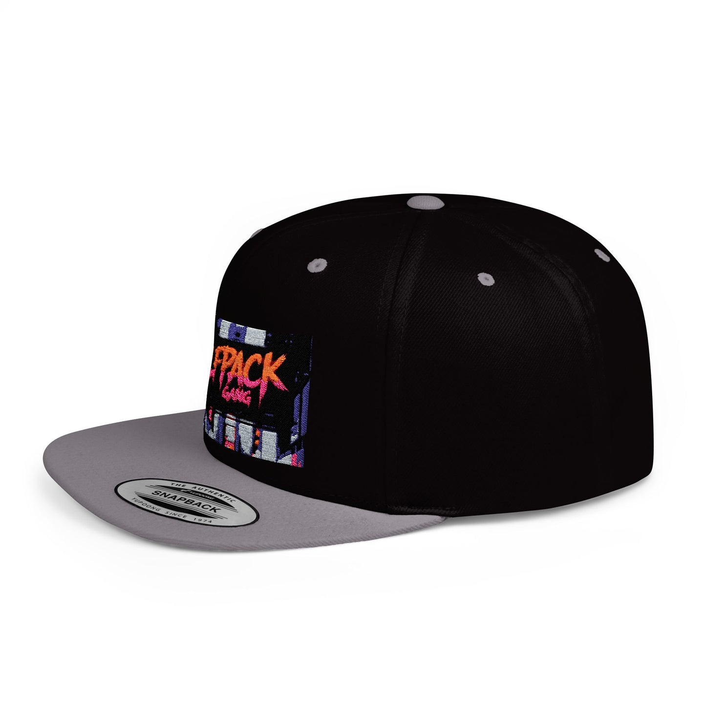 Wolfpack Gang Flat Bill Snapback Hat - Streetwear Style Cap for Trendsetters