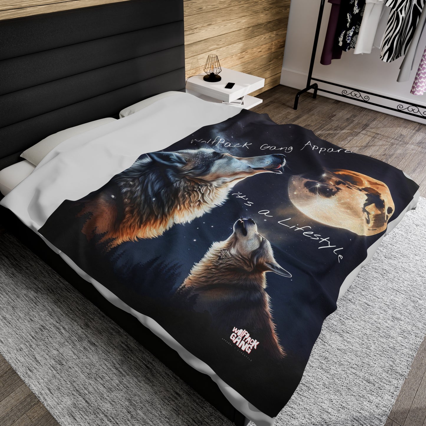 Velveteen Wolfpack Plush Blanket