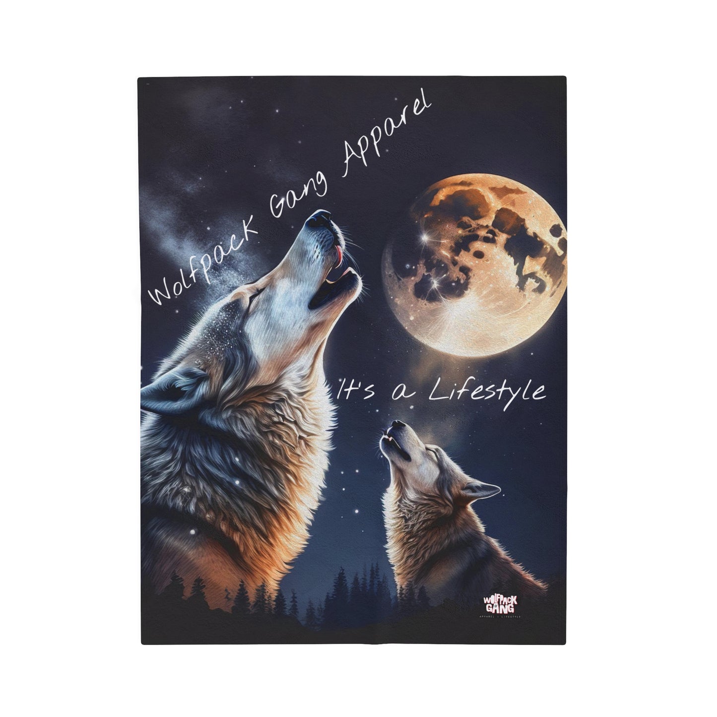 Velveteen Wolfpack Plush Blanket