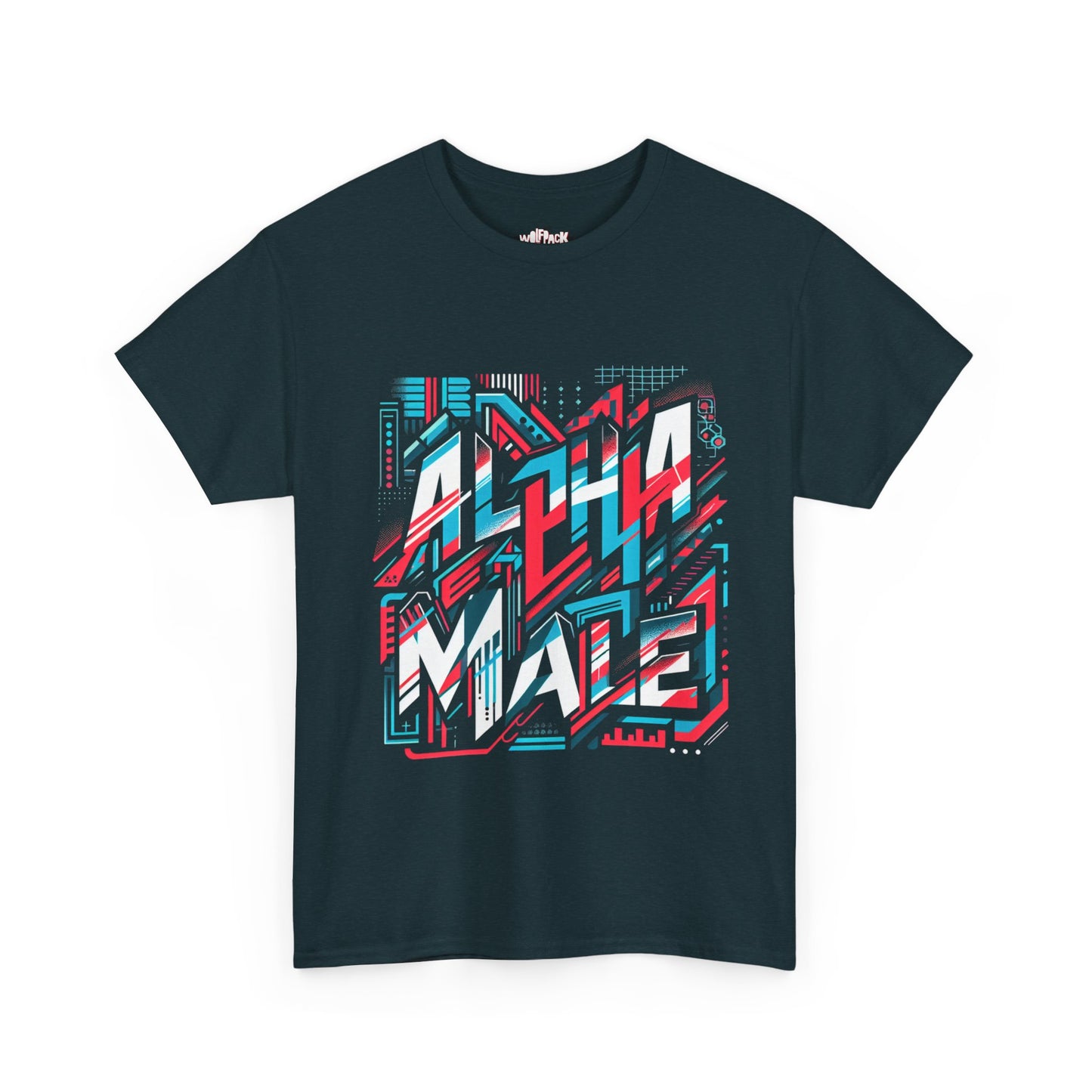 Alpha Male Heavy Cotton Tee - Retro Arcade Style Graphic Tee
