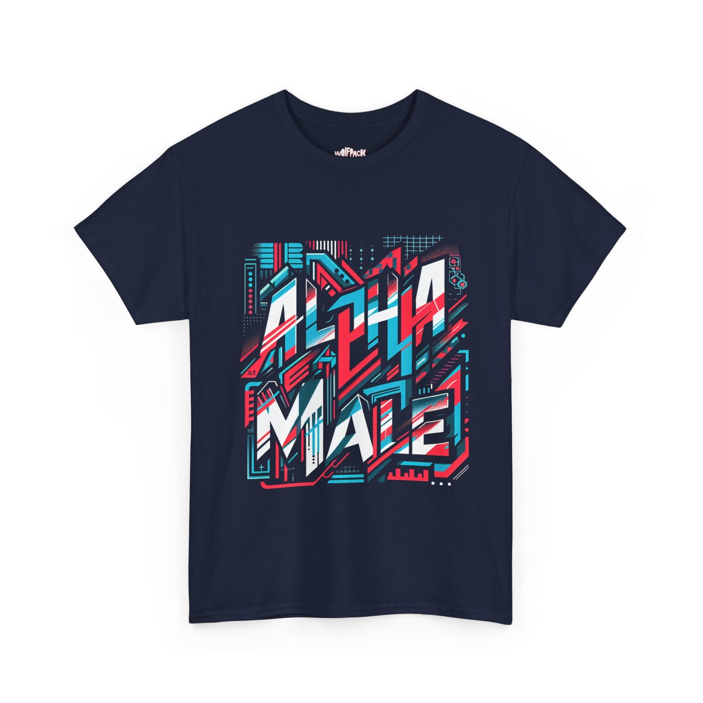 Alpha Male Heavy Cotton Tee - Retro Arcade Style Graphic Tee