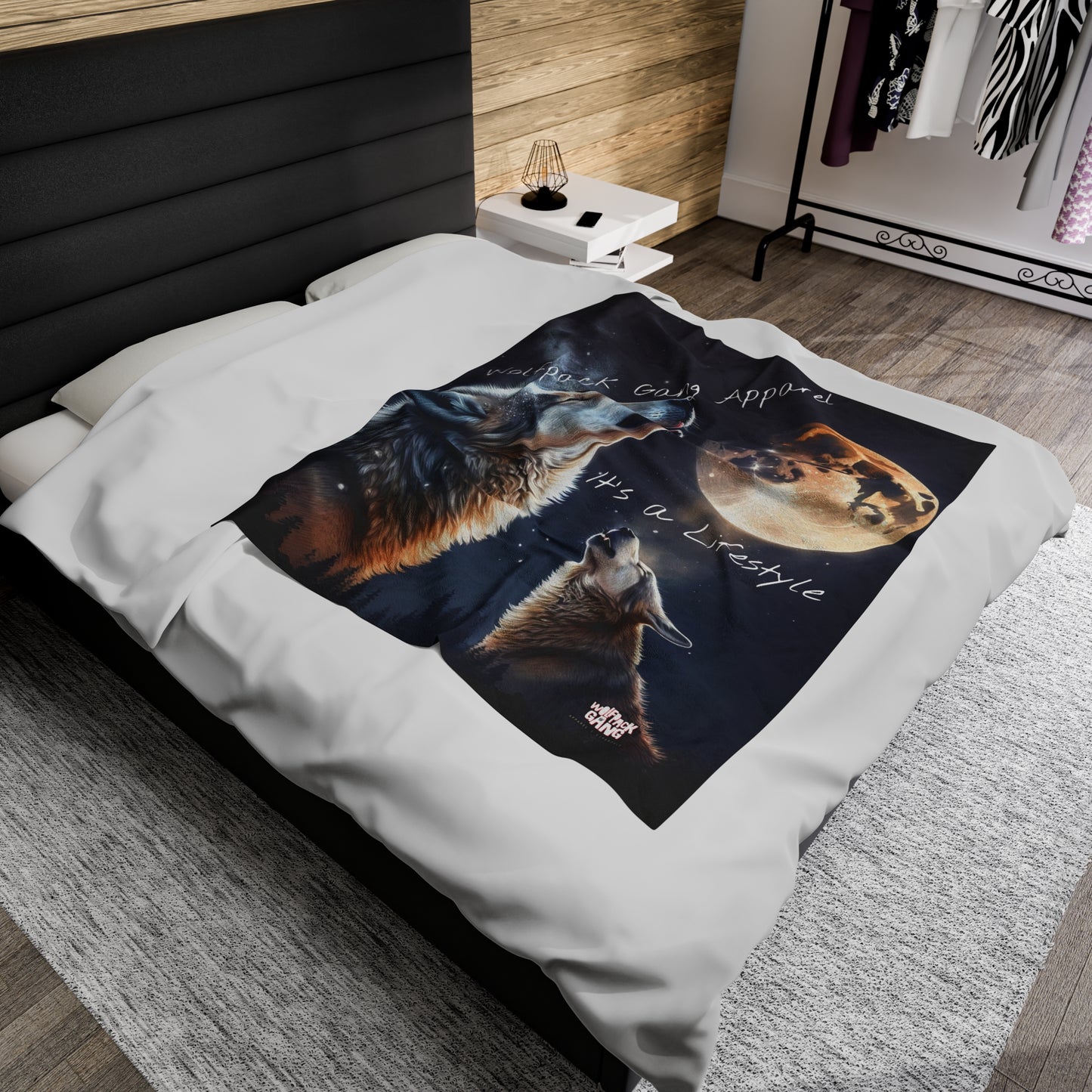 Velveteen Wolfpack Plush Blanket