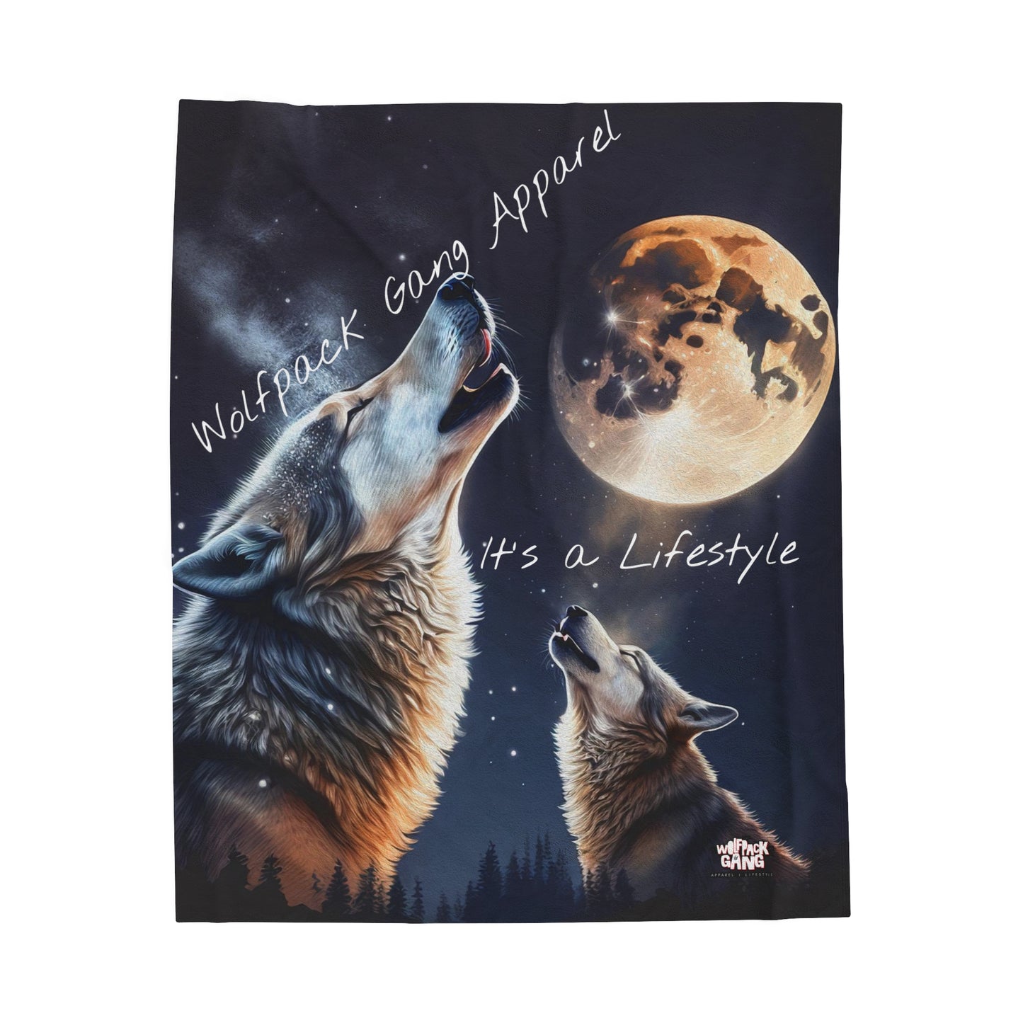 Velveteen Wolfpack Plush Blanket