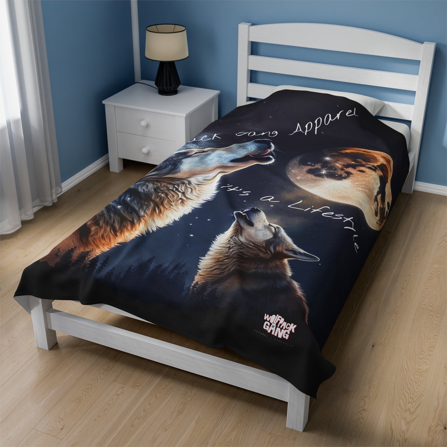 Velveteen Wolfpack Plush Blanket