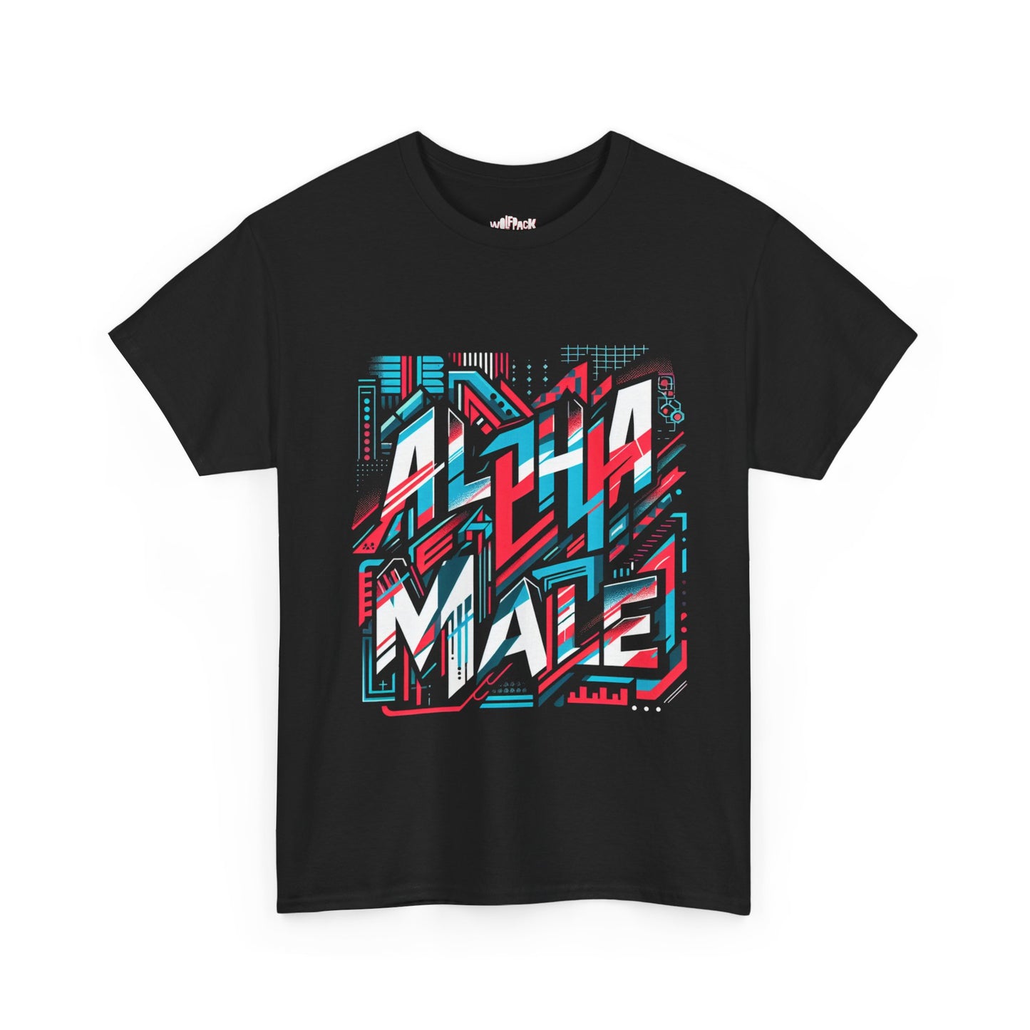 Alpha Male Heavy Cotton Tee - Retro Arcade Style Graphic Tee