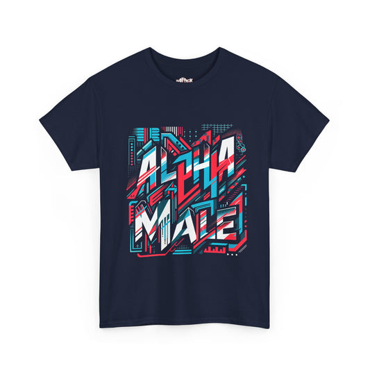 Alpha Male Heavy Cotton Tee - Retro Arcade Style Graphic Tee