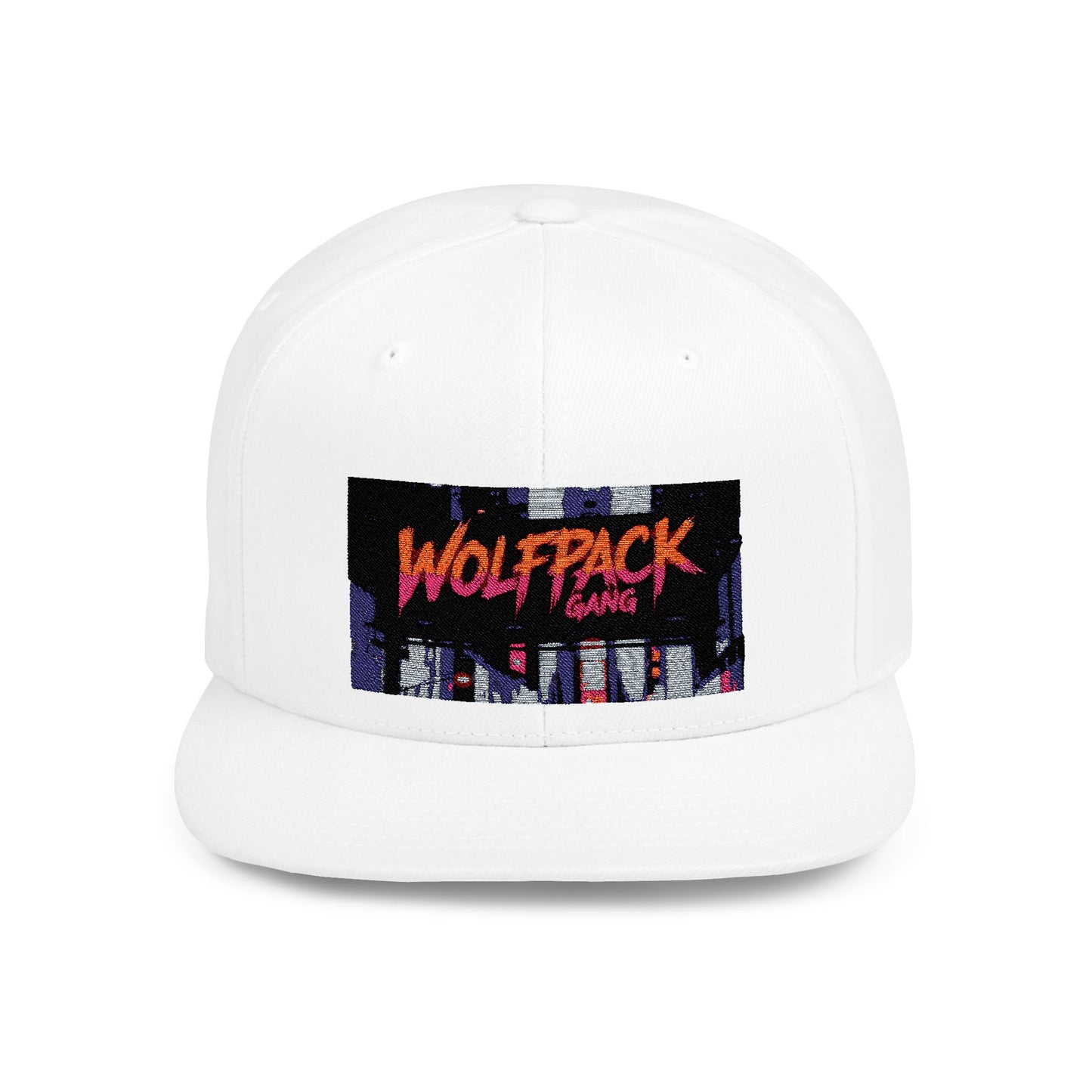 Wolfpack Gang Flat Bill Snapback Hat - Streetwear Style Cap for Trendsetters