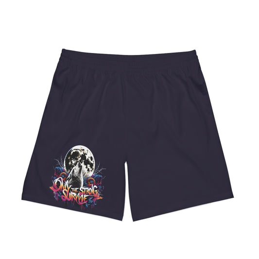 Shorts - "On the Strong Survive" Design for Summer Fun